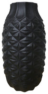 Sagebrook Home 15744-04 Ceramic 18" Geo Vase, Black