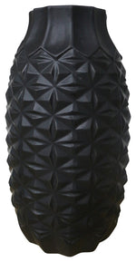 Sagebrook Home 15744-04 Ceramic 18" Geo Vase, Black