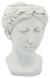Sagebrook Home 16165-01 Resin, 7" Lady Head Planter, White