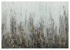 Sagebrook Home 70116 60x40" Abstract Hand Embelished Canvas Print, Gray