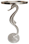 Sagebrook Home 16613-02 Metal, 24" Seahorse Side Table, Silver