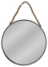 Sagebrook Home 16483-03 Metal, 36" Round Mirror with Beads, Gunmetal