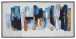 Sagebrook Home 70108 64"x32" Handpainted Abstract Canvas, Blue/Gold