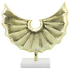 Sagebrook Home 16352-02 Metal, 13" Tribal Shell On Stand, Gold