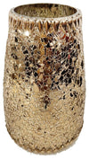 Sagebrook Home 80080-03 Candle On Crackle Glass By Live & Skye 15oz