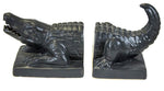 Sagebrook Home 10617 Ec, Set of 2 Black Alligator Bookends