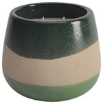 Sagebrook Home 80160-01 Ceramic 6" Scented Candle, Green 25oz