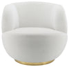 Sagebrook Home 16494-02 Velveteen Chair With Gold Base, Beige