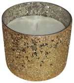 Sagebrook Home 80142-01 Candle On Gold Crackled Glass 26oz