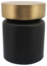 Sagebrook Home 16617 Metal, 18" 2-Tone Stool, Black/Gold