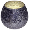 Sagebrook Home 80140-03 Candle On Gray Crackled Glass 11oz