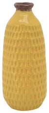 Sagebrook Home 13922-16 12" Dimpled Vase, Yellow