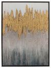 Sagebrook Home 70124 35"x47" Hand Painted Abstract Canvas with Gold Foil