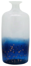 Sagebrook Home 16694-01 Glass, 16" Two Toned Vase, White/Blue