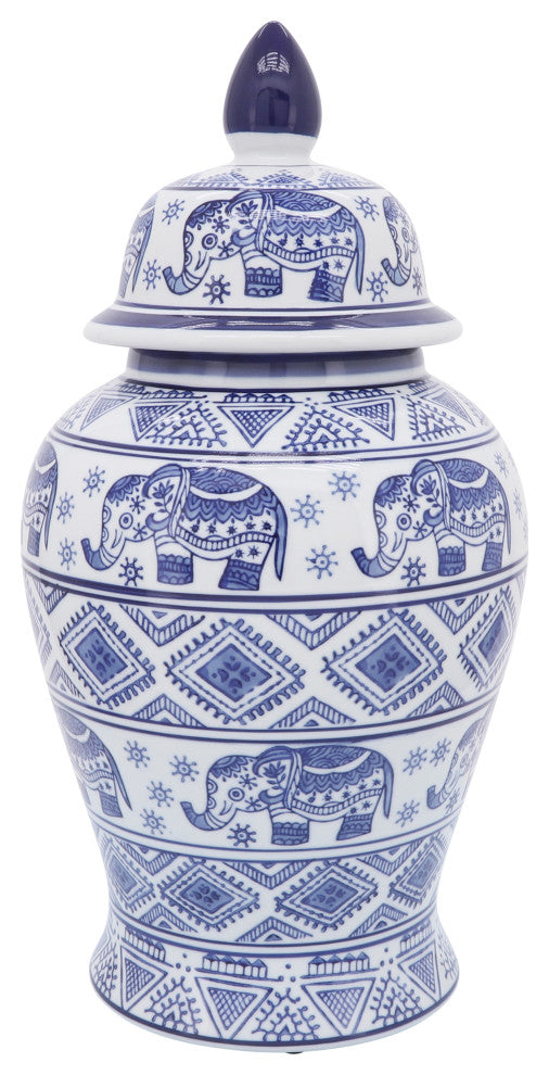 Sagebrook Home Elephant Temple Jar