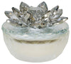 Sagebrook Home 80055 4" Lotus Box , Candle, Silver