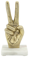 Sagebrook Home 15669-02 9" Metal Peace Sign, Gold