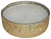 Sagebrook Home 80143-01 Candle On Gold Crackled Glass 49oz