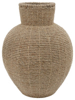 Sagebrook Home 16187 Metal 18" Vase With Jute Rope, Brown