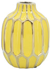 Sagebrook Home 12540-08 Ceramic Vase 8", Yellowith Gold