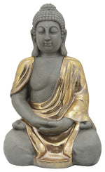 Sagebrook Home 16170 Resin, 25" Meditating Buddha, Gray