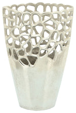 Sagebrook Home 16339-01 Metal 12" Cut-Out Vase, Silver