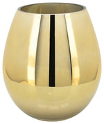 Sagebrook Home 15836-04 Glass 8" Metallic Vase, Gold