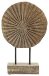 Sagebrook Home 16388 Wood, 12' Pinwheel Deco, Natural