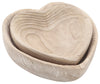 Sagebrook Home 16568-03 Wood, Set of 2 9/10" Heart Bowls, NaturalSagebrook Home 16568-03 Wood, Set of 2 9"/10" Heart Bowls, Natural