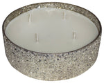 Sagebrook Home 80143-04, Candle On Silver Crackled Glass, 49oz
