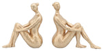 Sagebrook Home 13084-12 Resin, Set of 2 Gold Lady Bookends