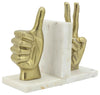 Sagebrook Home 15670-02 Set of 2 Hand Sign Bookends, Gold