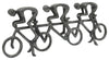 Sagebrook Home 16258-02 Metal 20" 3-Man Cyclists, Gunmetal
