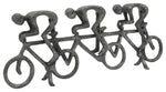 Sagebrook Home 16258-02 Metal 20" 3-Man Cyclists, Gunmetal