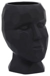 Sagebrook Home 16712-01 Porcelain, 5" Face Vase, Black