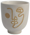 Sagebrook Home 80162-01 Ceramic, 5" Scented Candle Face, Ivory 20oz