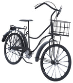 Sagebrook Home 16608 Metal, 11x7" Bike With  Basket, Black