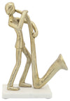 Sagebrook Home 16259-02 Metal 12" Saxophonist, Gold