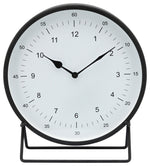 Sagebrook Home 16233 Metal, 13" Round Table Clock, Black