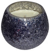 Sagebrook Home 80141-03 Candle On Gray Crackled Glass 17oz