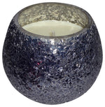 Sagebrook Home 80141-03 Candle On Gray Crackled Glass 17oz