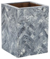 Sagebrook Home 16866 Resin, 3"x4" Herringbone Pencil Cup, Dark Gray