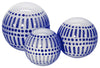 Sagebrook Home 15430-05 Set of 3 6/5/4" Orbs, Navy