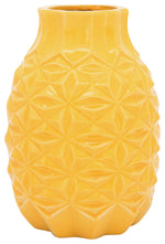 Sagebrook Home 13920-07 9" Geo Vase, Yellow