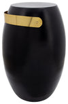 Sagebrook Home 15636-02 24" Metal Barrel Accent Table, Black