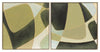 Sagebrook Home 70063 25x25" Set of 2, Abstract Oil Painting, Gold/Black