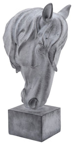 Sagebrook Home 16878 Resin, 32" Horse Head, Gray