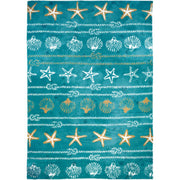 Homefires Calm Seas Indoor Rug – Serene Ocean-Inspired Accent Rug with Soft Blue and Green Tones for Living Room, Bedroom, or Entryway
