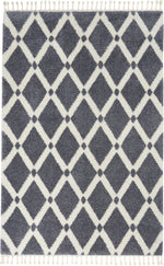 Nourison Diamond Trellis Shag s Slt/Iv Area Rug