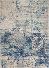 Nourison KI60 Ivory Shore Contemporary Ivory/Dark Blue Area Rug